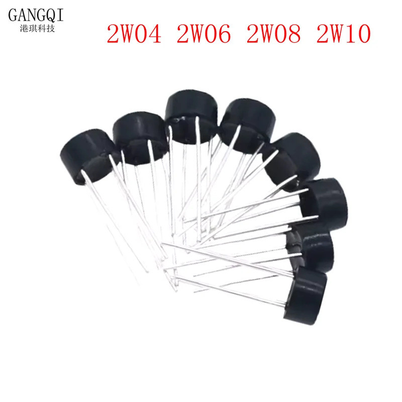 10PCS 2W10 2A 1000V 2W04 2W06 2W08 DIP-4 DIP4 สะพาน Rectifier ใหม่และต้นฉบับในสต็อก I CHIP IC ZEU7
