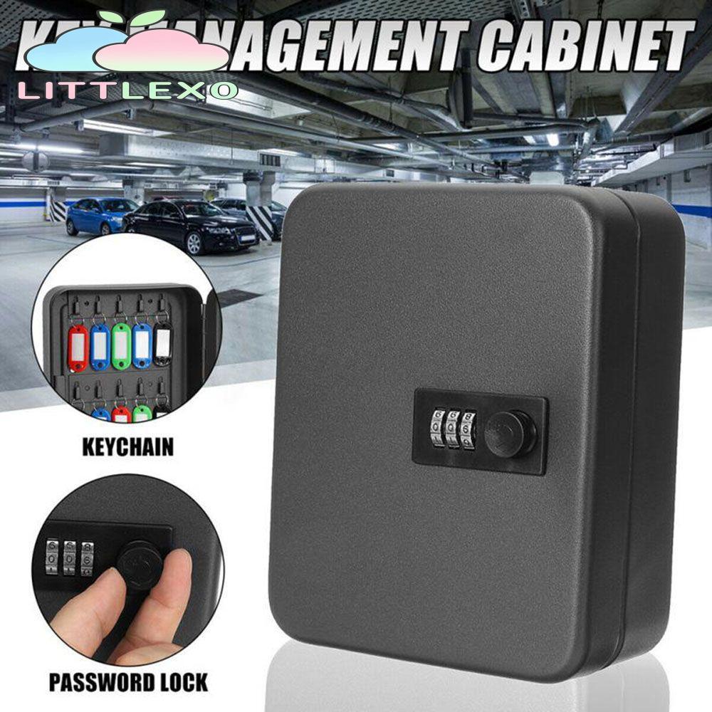 LITTLEX Key Safe รหัสรีเซ็ตรหัสผ่านล็อคได้ติดผนังกล่องกุญแจรถสํานักงาน