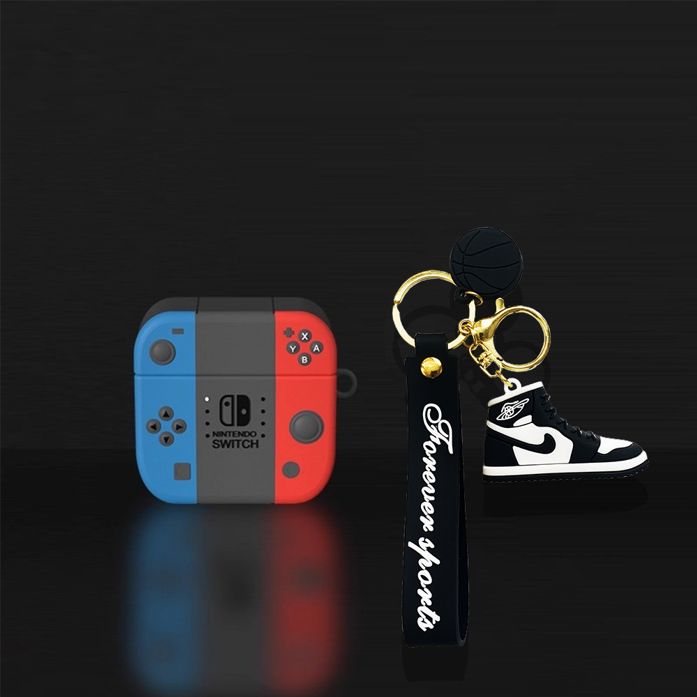 for Marshall Minor IV Case Cartoon Switch 3D Cute Silicone Soft Shell Sesame Street Snoopy Keychain Pendant Suitable for Marshall Minor IV Protective Cover