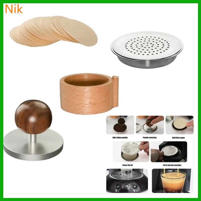 บ.ลค.ศ. Pod กาแฟรีฟิลสําหรับ HD653 70 HD7865 60 HD6592 60 HD7870 20 kes กระดาษกรองกาแฟสแตนเลส