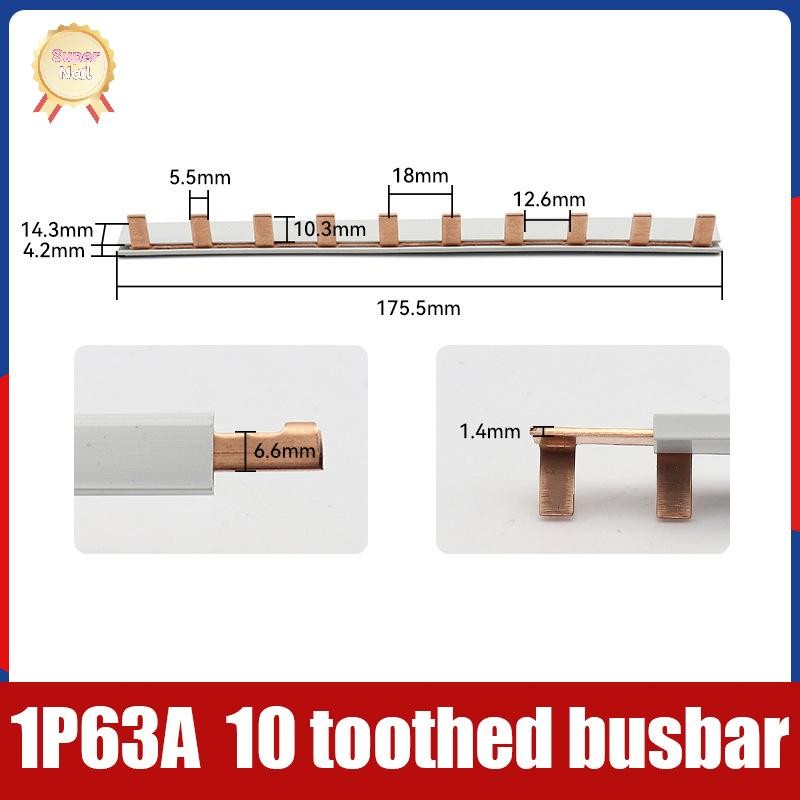 FLTH 1/2P Pin ประเภท Busbar ทองแดงบาร์ Terminal Block สําหรับ MCB DZ47 Air Connector 63A Circuit Breaker Connector Vary