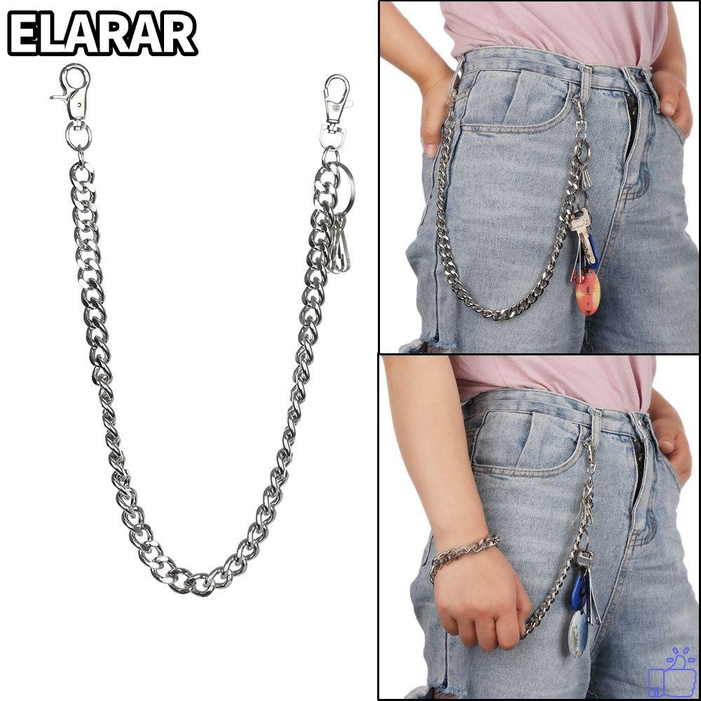 เอลรา‌R Pant Jean พวงกุญแจ Hipster Key Chains คลิป Punk Rock Biker Link