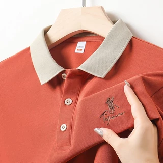 PROMAN เสื้อโปโลผู้ชายฤดูร้อน สไตล์โอลด์มันนี่ เนื้อผ้านุ่ม เสื้อปกพลิก เหมาะใส่ทำงานแมทช์ลุคง่าย ทรงหลวม สินค้าขายดี