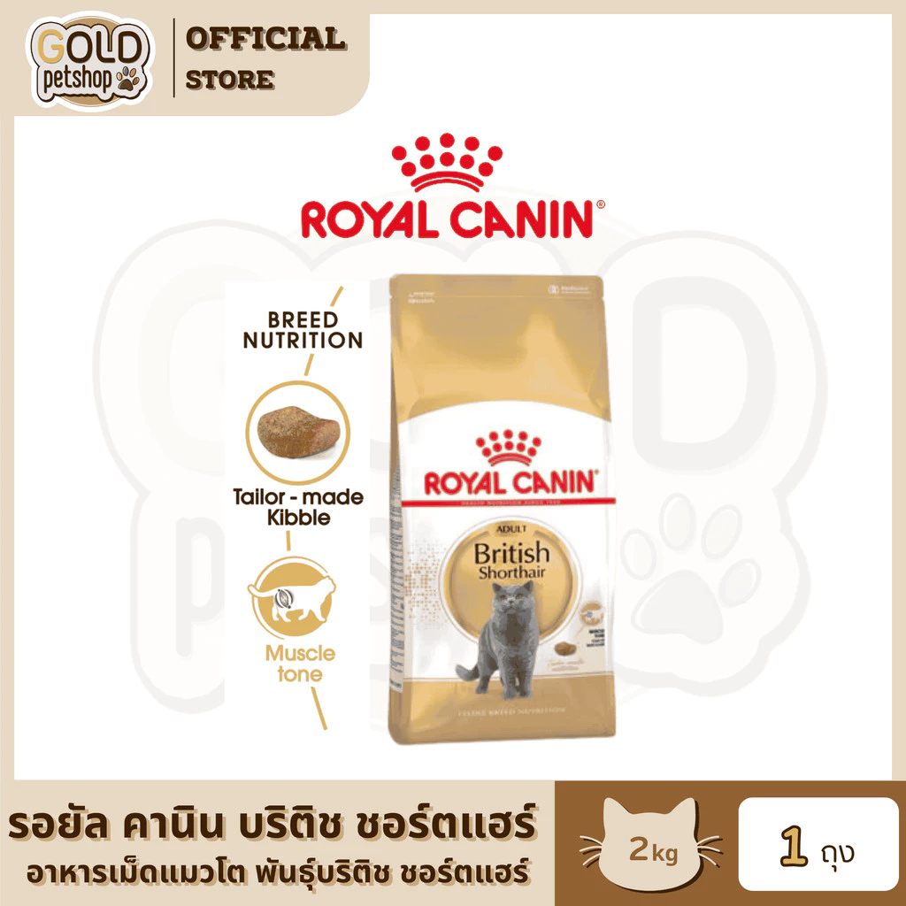 Royal Canin British Shorthair [2kg] โรยัลคานินอาหารเม็ดสำหรับแมว น้องแมวเติบโตสมวัย