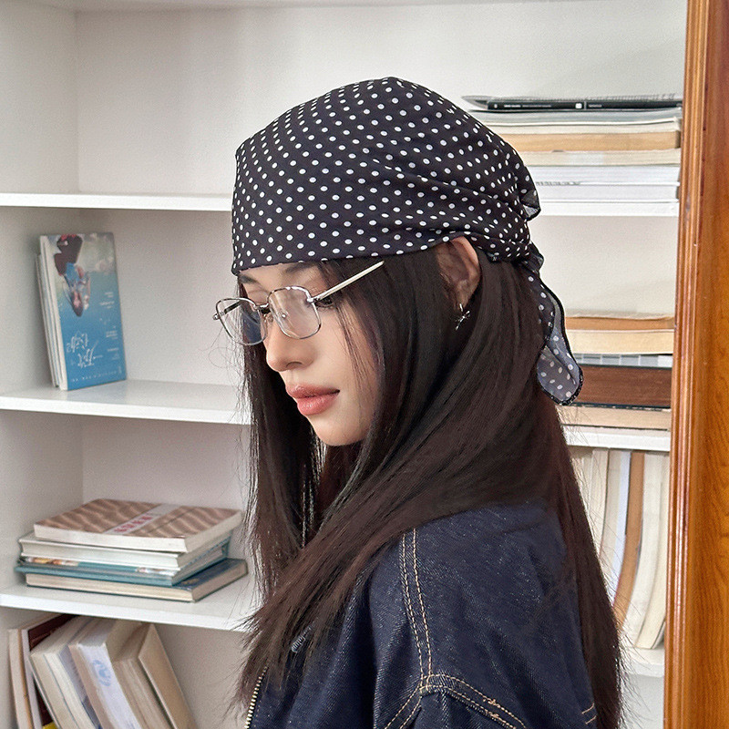 ผ้าพันคอนิติ dot ผ้าไหม ความหรูหรา สไตล์ใหม่ เนคไท multifunctional สำหรับผมและเอว