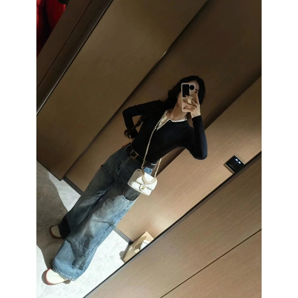 Chanel Pearl Chain Bag Mouth Cover Bag Square Fat Diamond Check Pattern