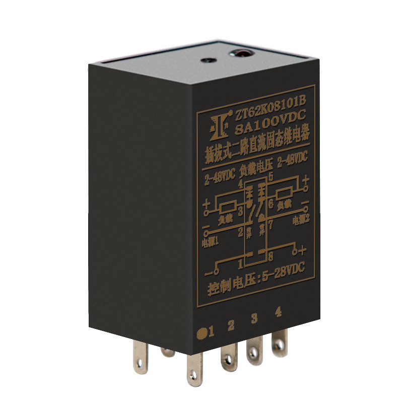 Ultra-Thin Two ปกติเปิด DC Solid State Relay-ZT Series ZT62K08101B 8A100VDC
