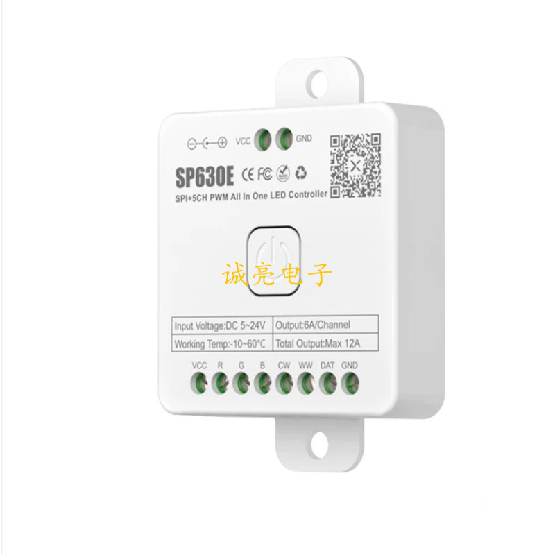 SP630E เพลงบลูทูธ Symphony 5 in 1 Controller PWM + SPI Symphony RGB Multi-Function Controller 5-24V