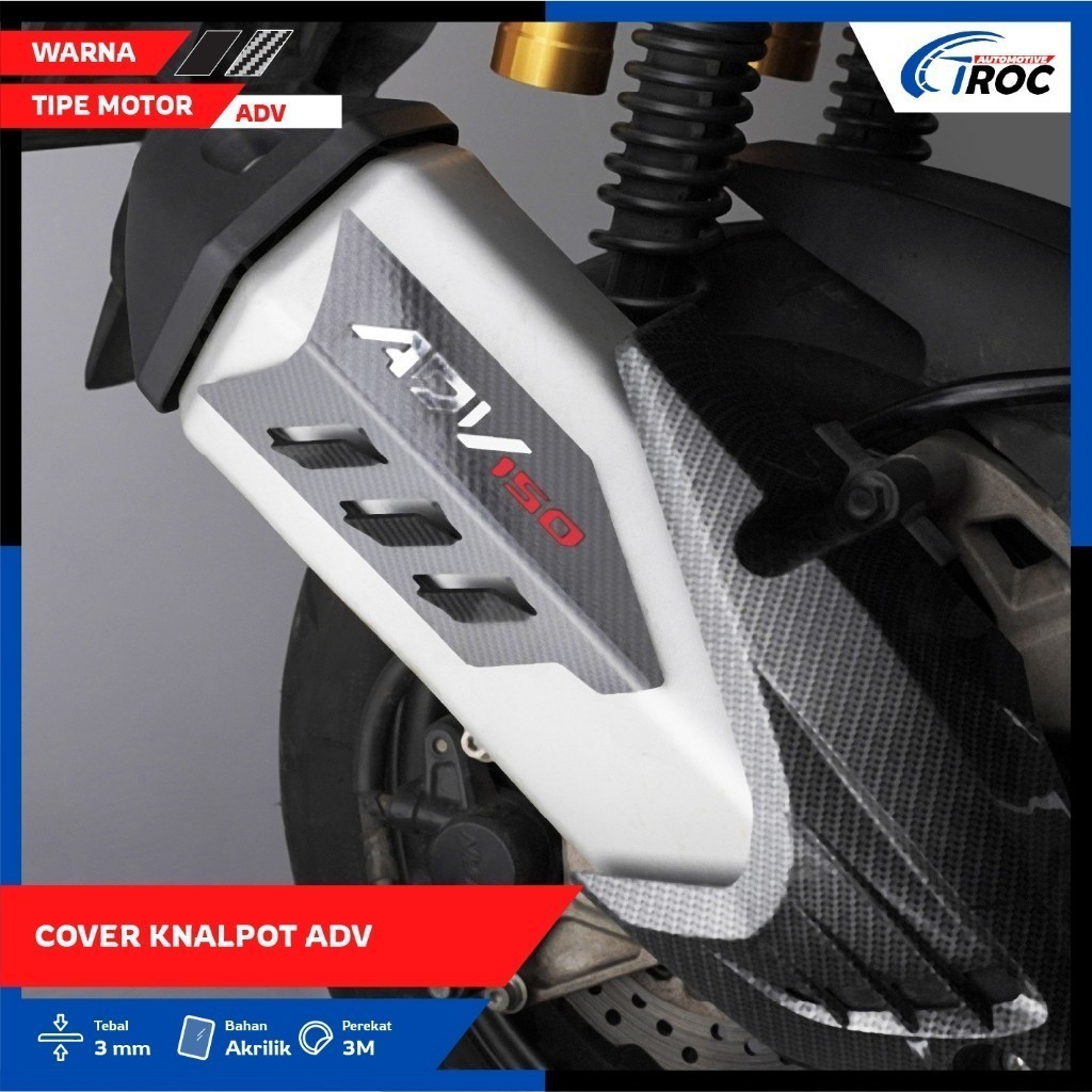 ฝาครอบรถจักรยานยนต์ GARNISH ADV 150 ADV160 HONDA ADV EXHAUST GARNISH SHIELD HONDA ADV 150/160 อุปกรณ