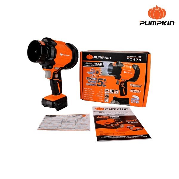 PUMPKIN เครื่องเป่าลมมือถือไร้สาย พัดลมเทอร์โบ ไร้แปรงถ่าน INF-104HBB-401K-X20/50474-50475