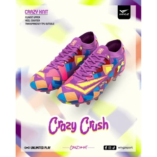รองเท้าสตั๊ดหุ้มข้อ Wingz รุ่น crazy crush ตัวท็อป ออกกำลังกาย กีฬา