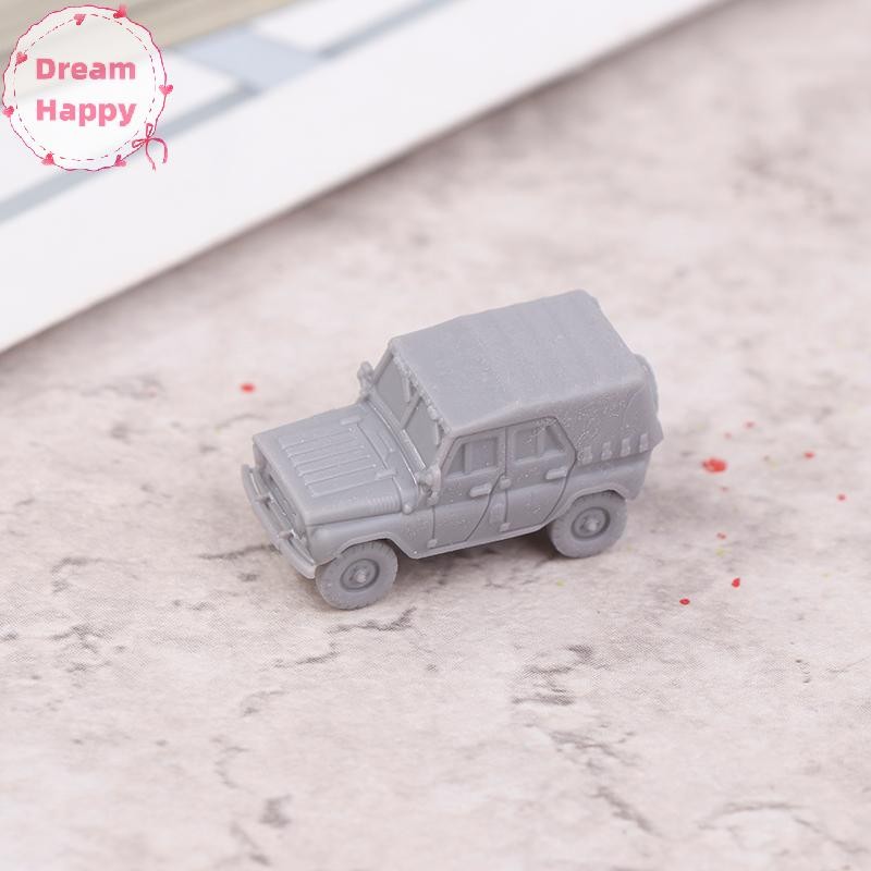 DreamHappy 1 PCS 1/144 Scale UAZ-469 4x4 ยูทิลิตี้แสงสีเทารุ่นรถ 3D การพิมพ์ขนาดรุ่น Jeep รุ่น TH