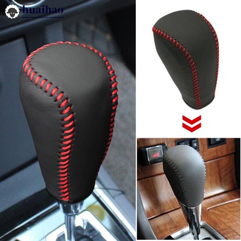HUAIHAO รถหนังเกียร์ Shifter Knob ฝาครอบเกียร์ Shift Boot Lever สําหรับ Toyota Camry RAV4 Q3X7
