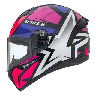 Capacete Moto Feminino Esportivo Peels Spike 1St Ls Star 2 Preto Rosa C/ Selo Inmetro