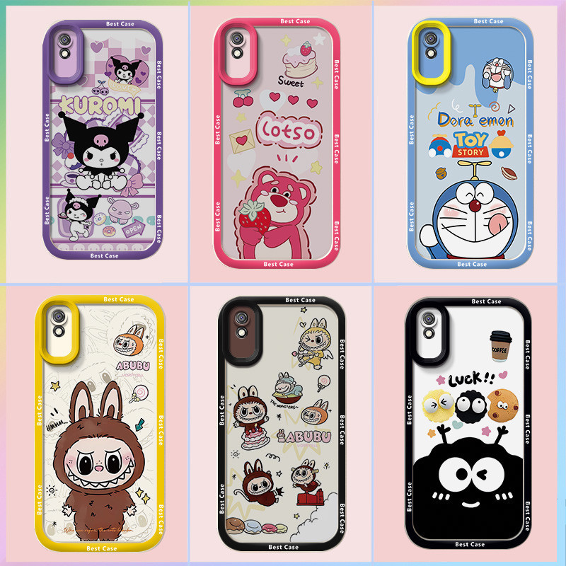 เคส Redmi 9A เคส Redmi 9i เคส ใช้งานร่วมกับ Pop Mart เคสโทรศัพท์ Cool การ์ตูน Labubu น่ารักนุ่มเคสโทรศัพท์ YQ-TYDK