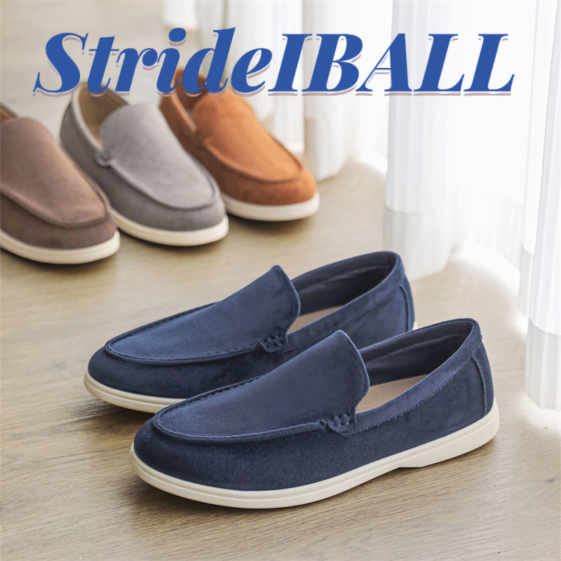 Strideiball. รองเท้าลําลองแบบสวม Loafer Suede สําหรับผู้ชายสวมใส่สบาย
