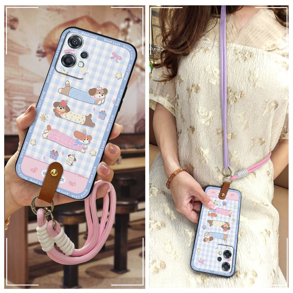 ทนทานป้องกันเคสโทรศัพท์สําหรับ OnePlus/1 + Nord CE2 Lite 5G/OPPO K10X-5G Crossbody น่ารักปกหลังการ์ต