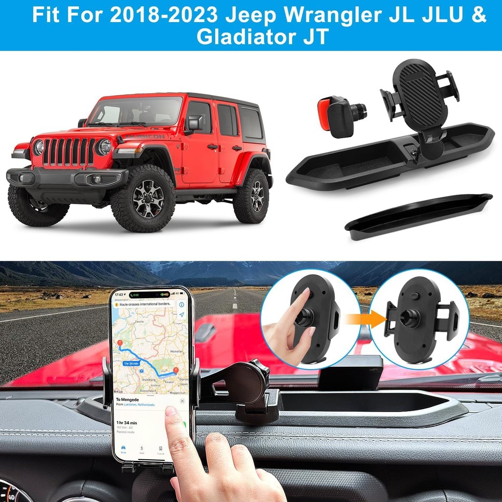 Jeep JL โทรศัพท์ Mount, Jeep Wrangler JL อุปกรณ์เสริม, Jeep Gladiator อุปกรณ์เสริมสําหรับ 2018 2019 
