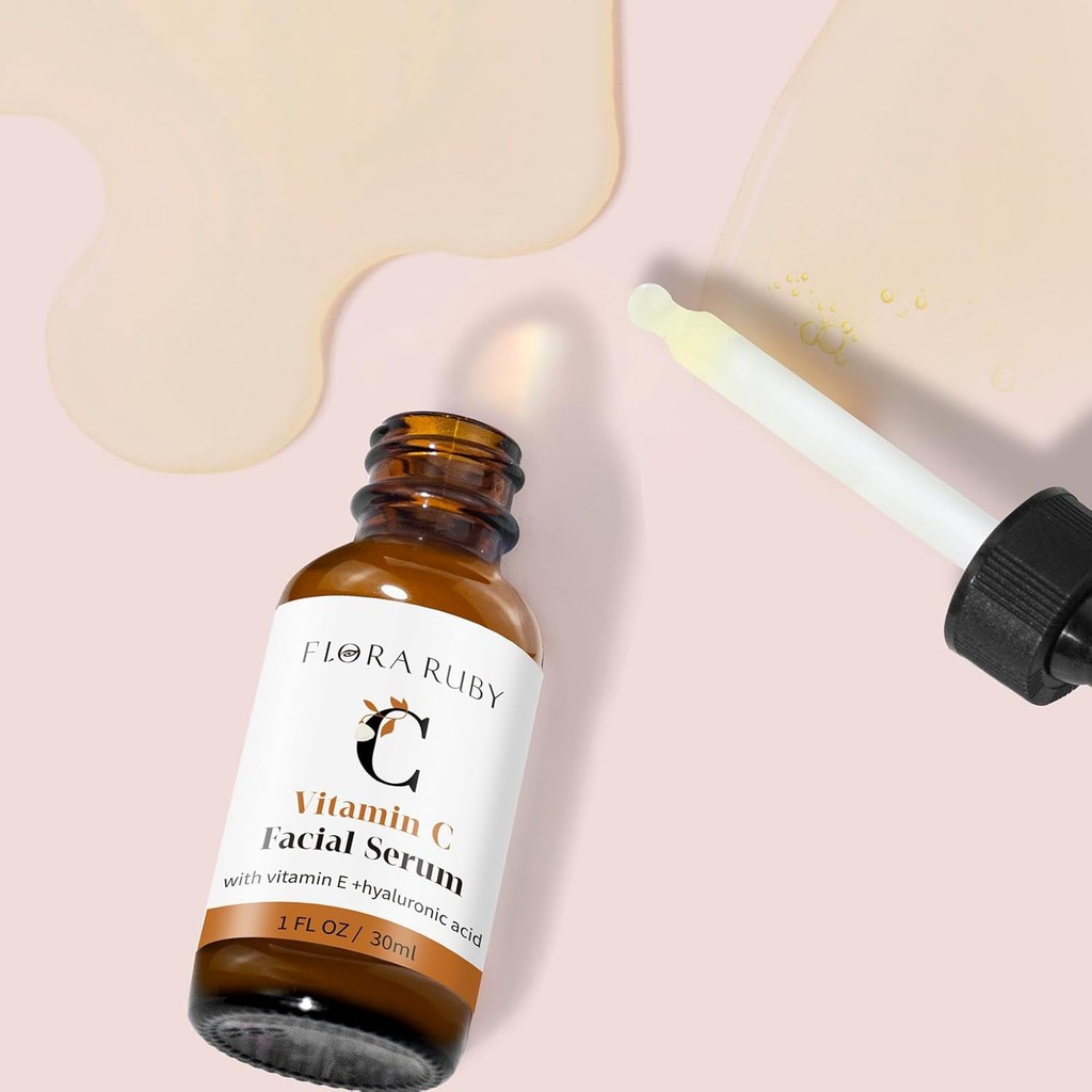 Pure Vitamin C Facial Serum Anti Aging Face Serum with Vitamin C, Hyaluronic Acid, Vitamin E & More 