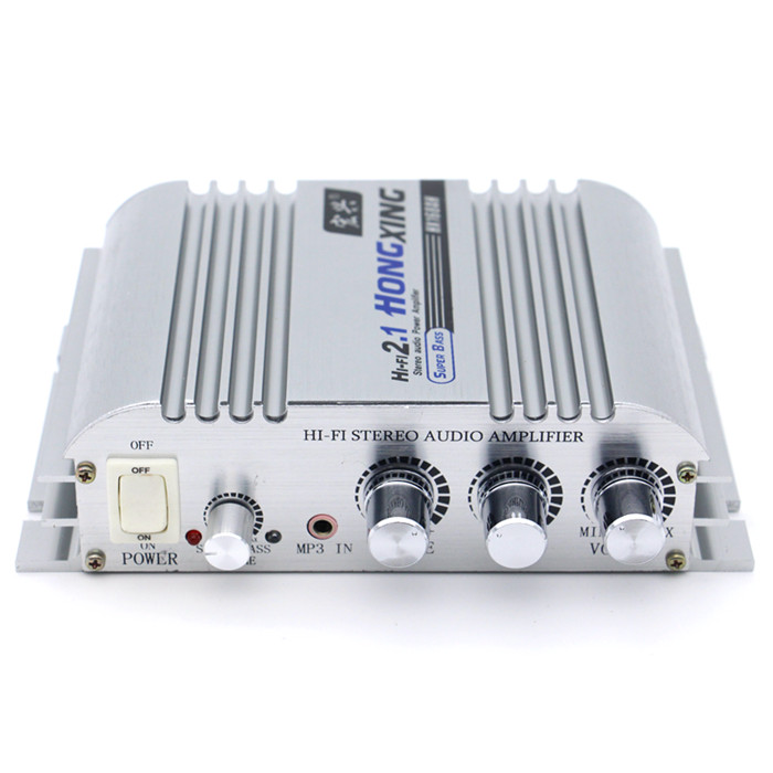 Super Bass Mini Power Amplifier 12V Home 2.1 Channel Low Power Amplifier HX-168AH Car Power Amplifie