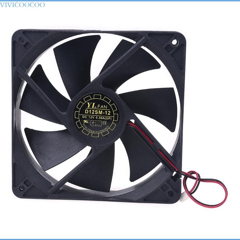 VIVI D12SH-12 ความเร็ว DC Brushless Cooling พัดลมดูดอากาศ 120 มม.DC 12V 0 30A CPU Cooler 120x120x25 