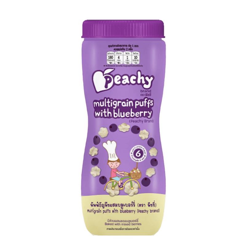 Peachy ขนมพัฟฟ์ธัญพืชผสมบลูเบอร์รี่ 1 ขวด (R25)