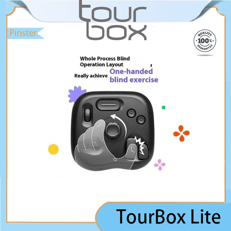 TourBox Lite Youth Edition ที่จับออกแบบปุ่มกดแบบกําหนดเองน้ําหนักเบาหน้าจอดิจิตอลแท็บเล็ตวาดด้วยมือ