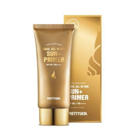 ฉลากไทยPretty Skin Snail All-In-One Sun Primer 70ml.กันแดดผสมไพรเมอร์ที่ช่วยปกป้องผิว