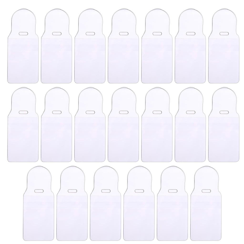 Felimoa Amulet Bag Cover Transparent Stain-proof Drawstring Amulet Holder with String Hole Set of 20