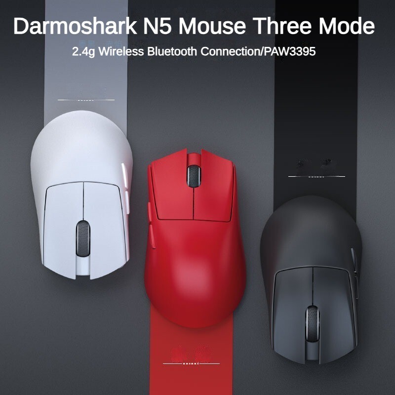 Darmoshark N5 Threemode 2.4g Bluetooth Esports Game Office เมาส์น้ําหนักเบา Righthand Ergonomics เหม