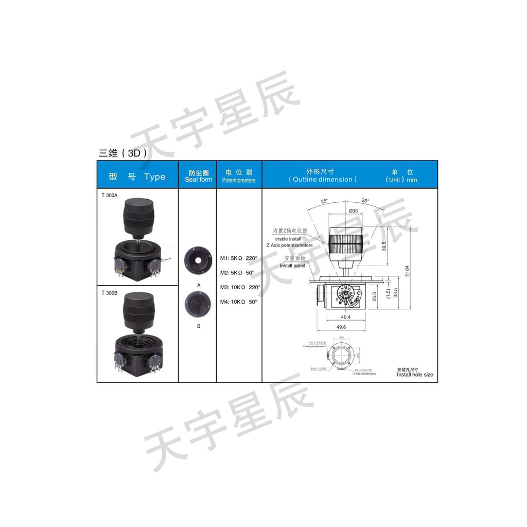 3D T300B-M2 Controller จอยสติ๊กควบคุมGimbalคีย์บอร์ดจอยสติ๊กกล้องการตรวจสอบคีย์บอร์ดจอยสติ๊ก