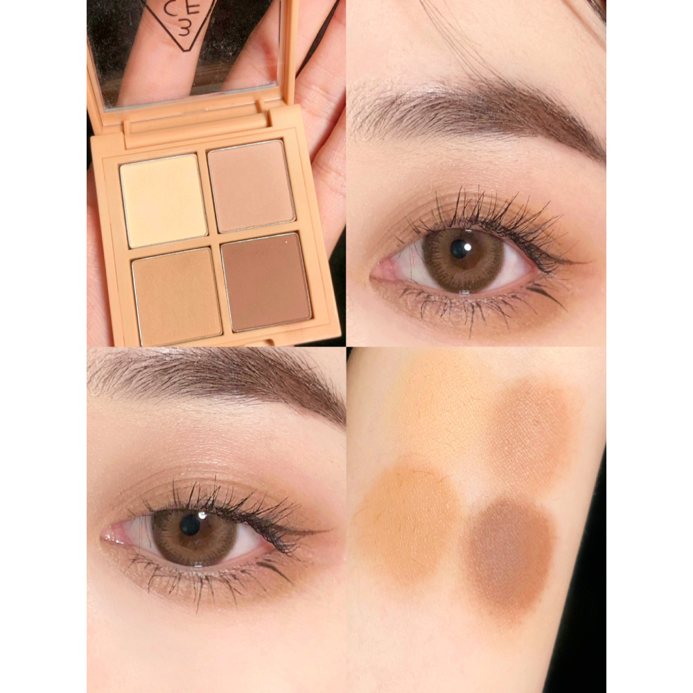 eyeshadow อายแชโดว์ พาเลทตา 3ce Oatmeal Latte Matte Sequins พาเลทอายแชโดว์สี่สี