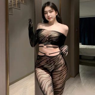 SUPER SEXY ชุดนอนผู้หญิง เซ็กซี่ ชุดยั่วผัวเซ็กซี่ ชุดตาข่ายแบบยั่วๆเซ็กซี่ 🐠 ฟรีไซต์ 40-80 KG. SET-1411