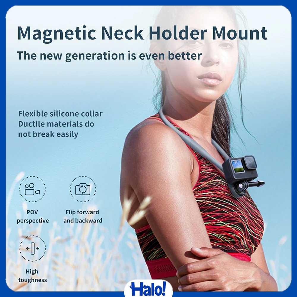 TELESIN ที่ยึดคอแม่เหล็กสําหรับสมาร์ทโฟน GoPro - TE-HNB-002