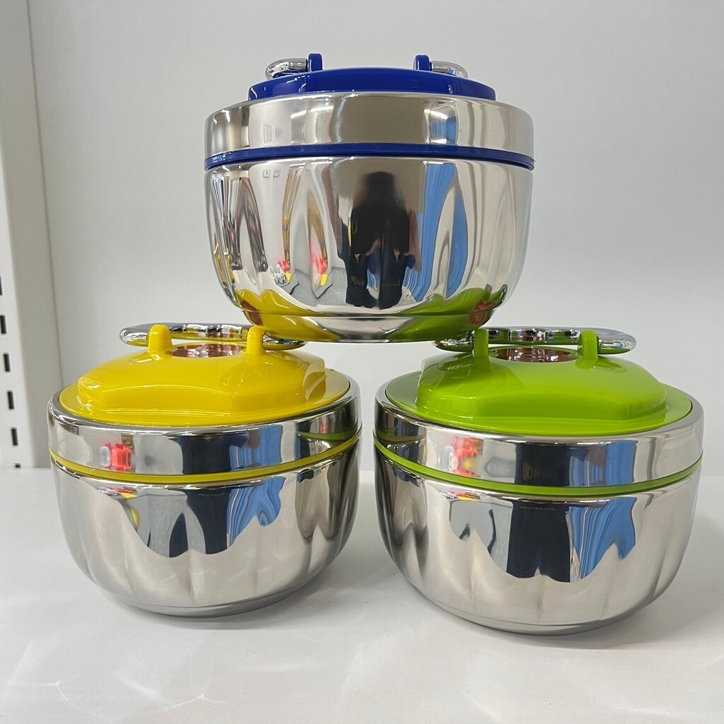 กล่องใส่อาหาร สแตนเลส มีหูหิ้ว สีน้ำเงิน CY-900GS-A