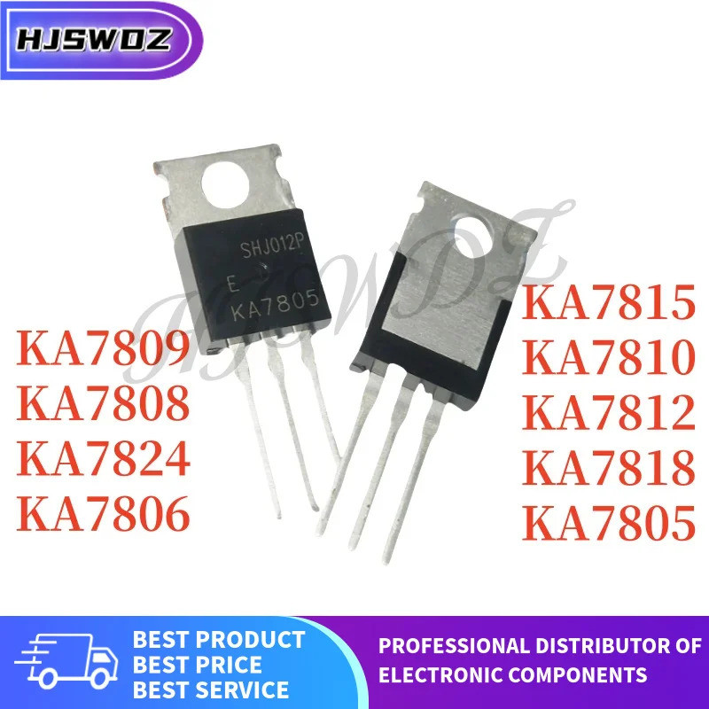 1-5PCS KA7808 KA7805 KA7806 KA7809 KA7810 KA7812 KA7815 KA7824 TO-220 Field Effect ทรานซิสเตอร์