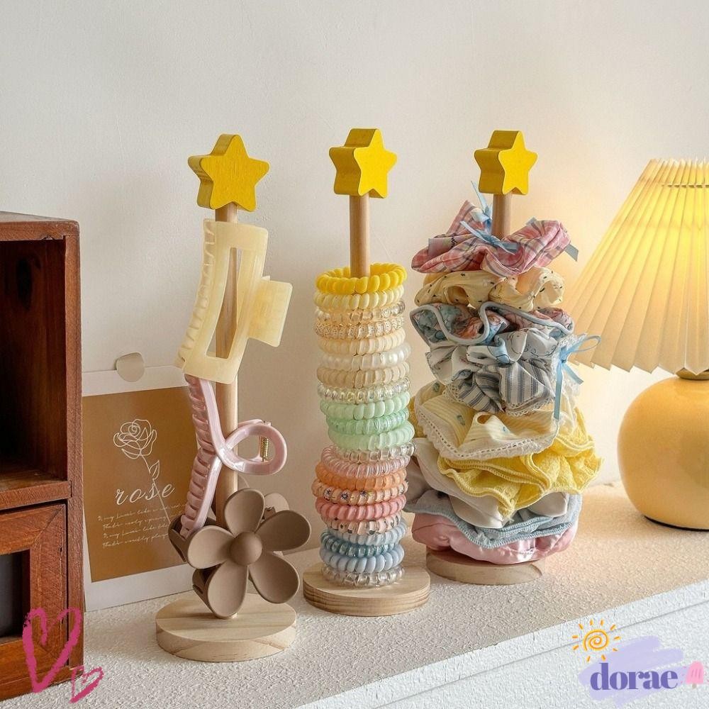 ชั้นเก็บของเชือกหัว โดราเอะ, ที่ใส่ห่วงผมโดปามีนสตาร์, ที่วางเครื่องประดับไม้ที่ทนทาน