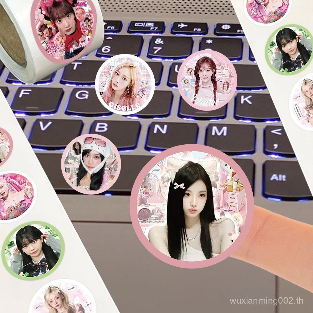 สติ๊กเกอร์ 2,000 สติ๊กเกอร์ม้วนมูลค่าสูง Aespa สติ๊กเกอร์ทรงกลมรองรับการบรรจุสติ๊กเกอร์ปิดผนึกมูลค่า