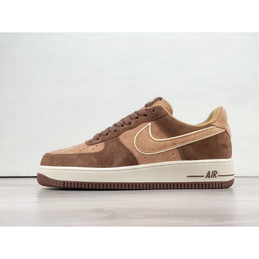 N&K Air Force 1 Low 07 สีน้ําตาลสีแดงต้นฉบับ Last Original Cardboard Low top รองเท้าผ้าใบกีฬาลําลอง 