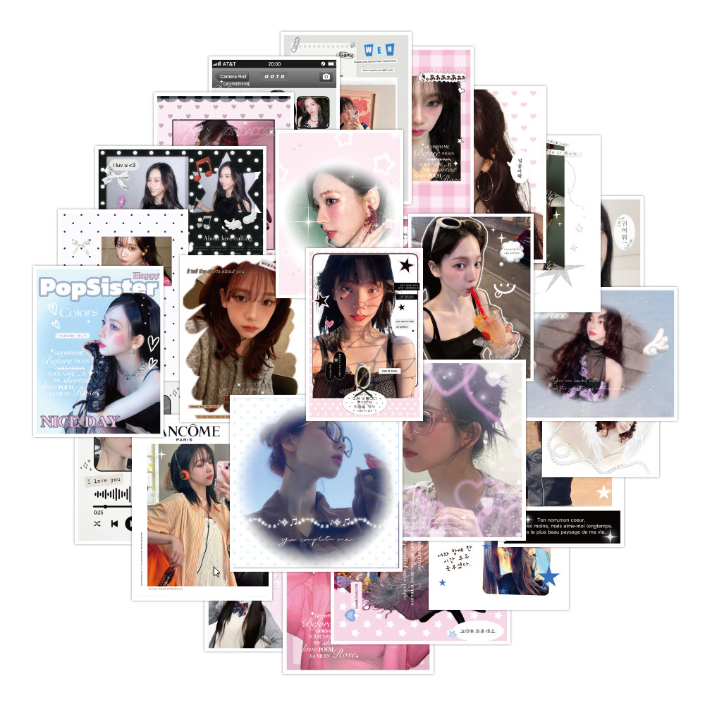 สติ๊กเกอร์ K-Pop Karina (Yu Jimin) Merch - สติ๊กเกอร์ตกแต่ง DIY สําหรับกระเป๋าเดินทาง, เคสแท็บเล็ตแล