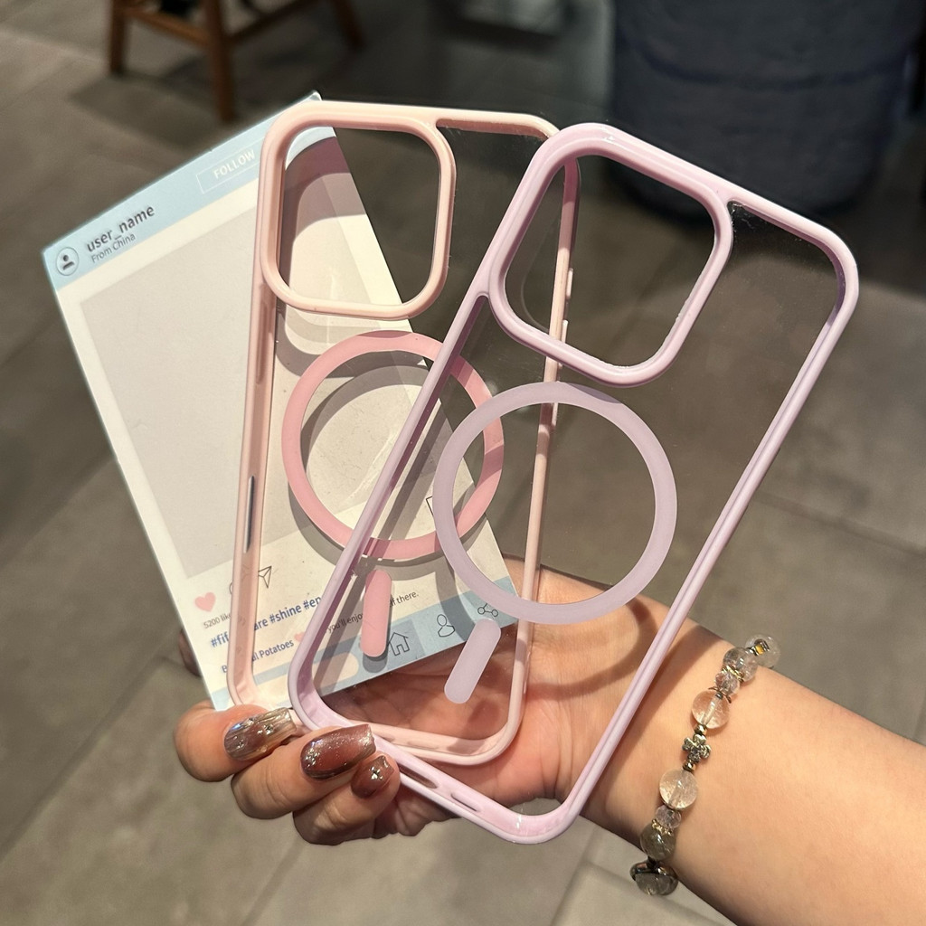 Magnetic เคส เคสไอโฟน 13 for iPHONE 11 15 12 14 เคสไอโฟน 16 pro max 15 ProMax case 12 13 Pro 11 โปร่งใส เคสโทรศัพท์