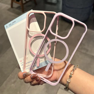 Magnetic เคส เคสไอโฟน 13 for iPHONE 11 15 12 14 เคสไอโฟน 16 pro max 15 ProMax case 12 13 Pro 11 โปร่งใส เคสโทรศัพท์