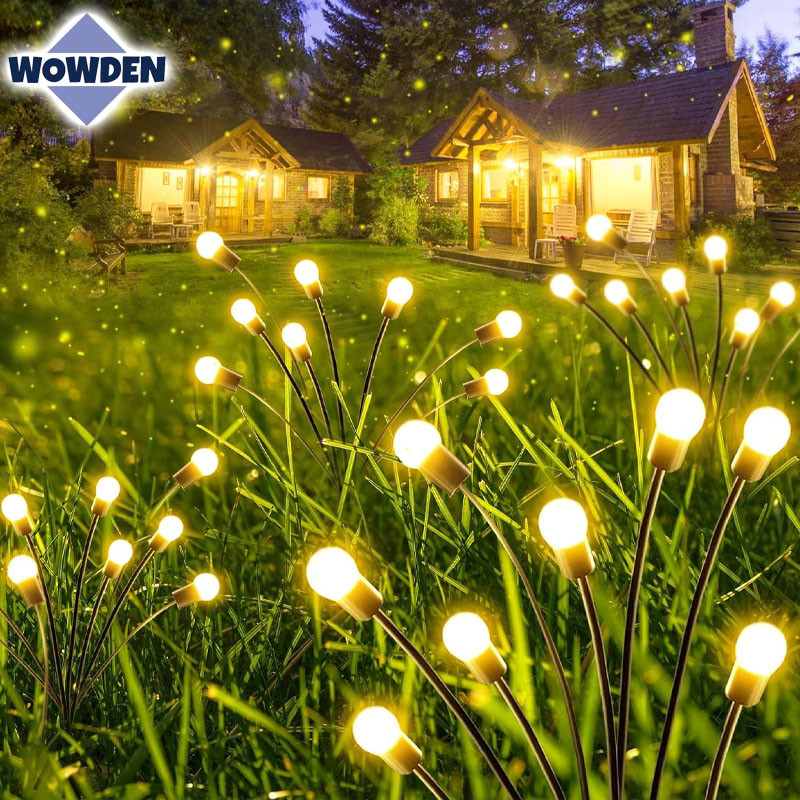 ไฟสวนโซล่าเซลล์ รูปหิ่งห้อย ไฟตกแต่ง LED และสนามหญ้ากลางแจ้ง สําหรับตกแต่งบ้าน ประดับเทศกาล