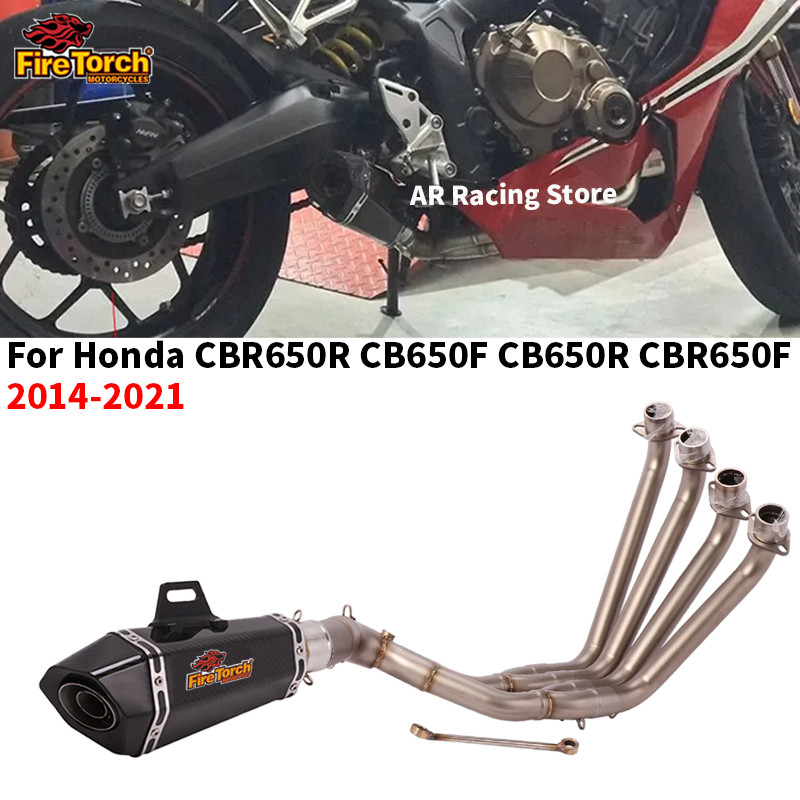 สําหรับ Honda CBR650R CB650F CB650R CBR650F 2014-2022 รถจักรยานยนต์ไอเสียระบบ Underbelly Header ท่อด