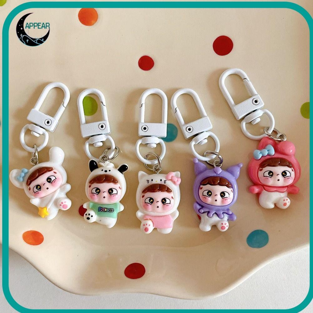 APPEAR Heyone Ozai พวงกุญแจ, จี้กระเป๋า Sanrio การ์ตูน, พวงกุญแจเรซินคอสเพลย์น่ารัก