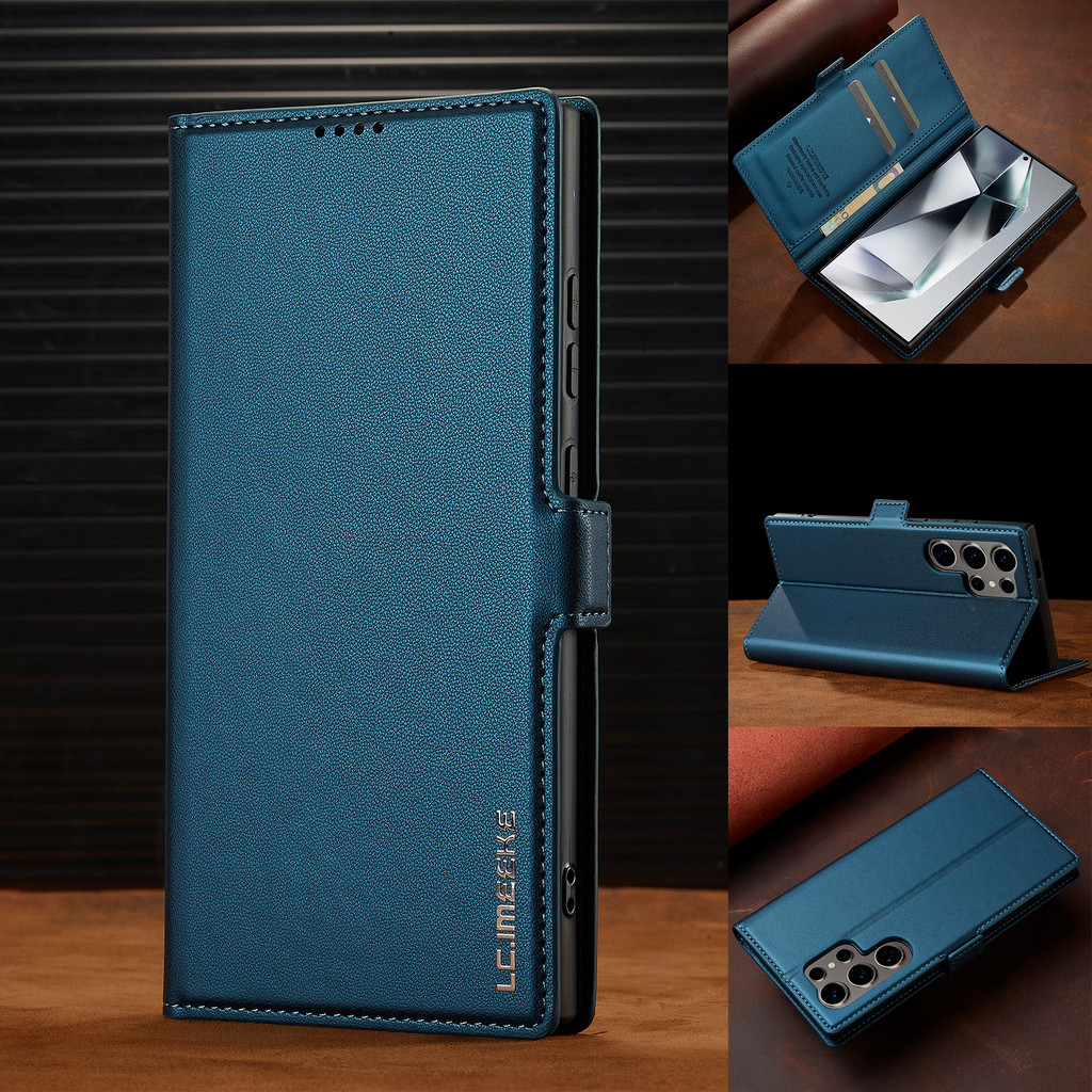 SAMSUNG เคสโทรศัพท์สําหรับSamsung S25 Ultra S21 S22 S23 S24 S25 Plus S20 FE S25 FEฝาครอบแม่เหล็กหนังช่องใส่การ์ดกรณี