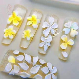 [maybeauty] 3D ซิลิโคนดอกไม้เล็บแกะสลักแม่พิมพ์อะคริลิค Hibiscus ดอกไม้ห้ากลีบ Blossom DIY ตกแต่งเล็บแม่แบบโปร่งใส {TH}