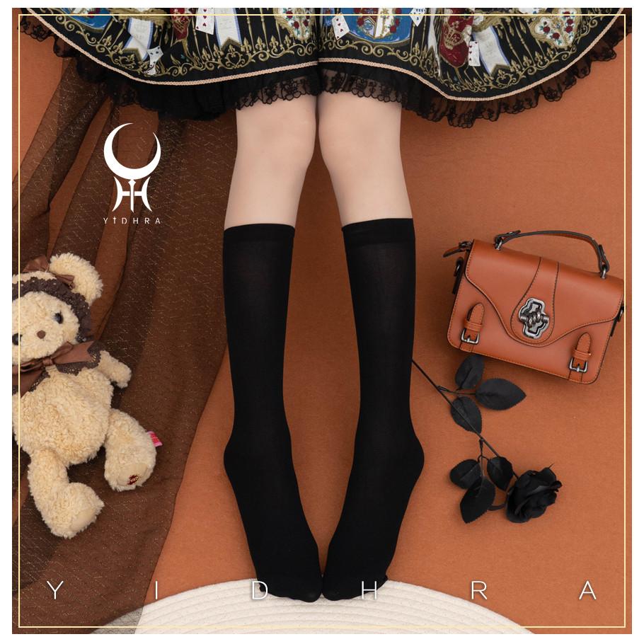 ถุงเท้าลายพื้นฐาน Yidhra Dream Witch Lolita สำหรับฤดูร้อน ระบายอากาศได้ดี