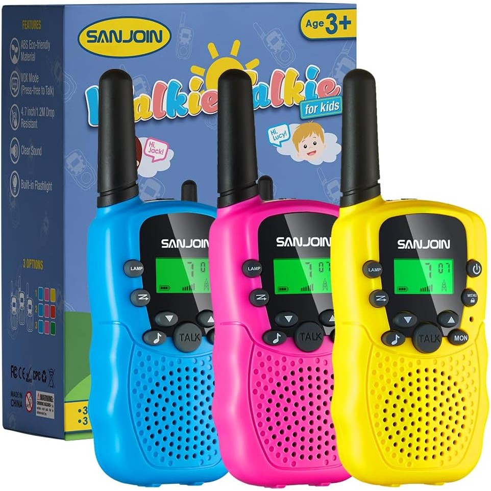 Walkie Talkies for Kids Toys for Boys Girls 4-6, 3 Miles Range Walkie Talkie to Camping, Outdoor 4 Y