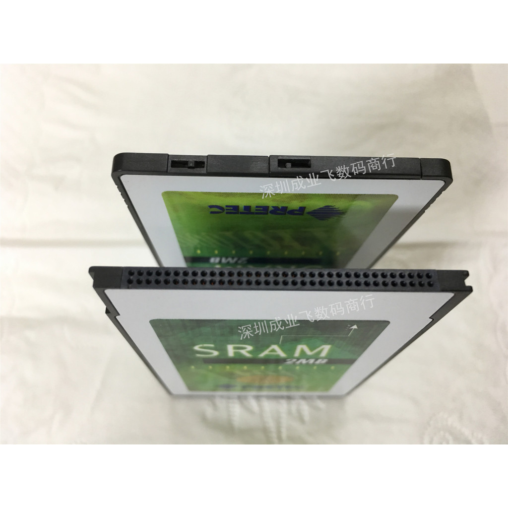 การ์ด SRAM การ์ด PCMCIA 2MB PRETEC SRETEC พร้อมแบตเตอรี่คลังสินค้าพร้อมดั้งเดิม